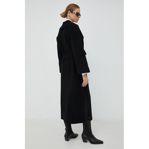 By Malene Birger płaszcz wełniany Trullem kolor czarny przejściowy By Malene Birger 38 ANSWEAR.com