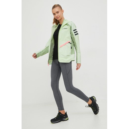 adidas TERREX kurtka przeciwdeszczowa Utilitas damska kolor zielony zimowa M ANSWEAR.com