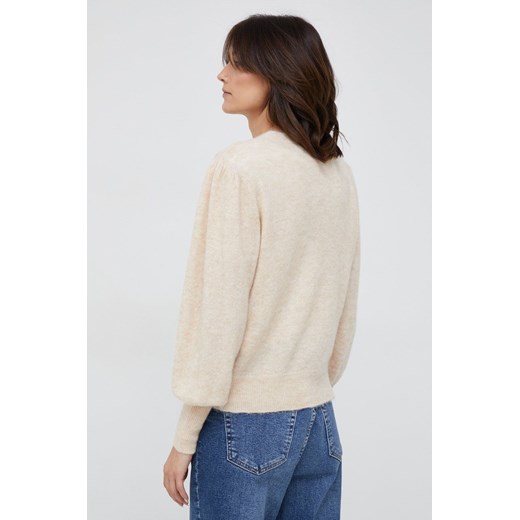 Y.A.S sweter wełniany kolor beżowy XS ANSWEAR.com