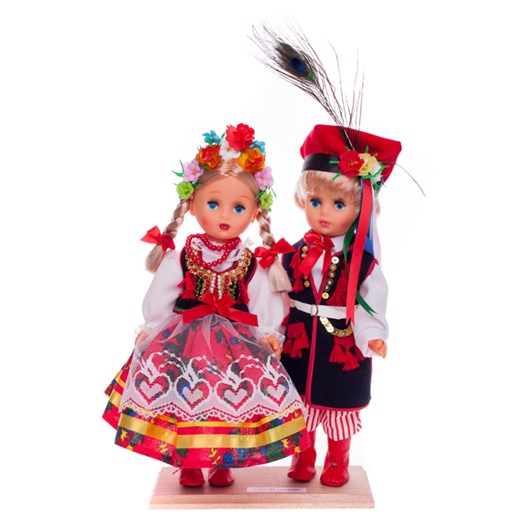 Para krakowska - lalki ubrane w krakowskie stroje ludowe - 30 cm folkstar-pl bezowy biżuteria