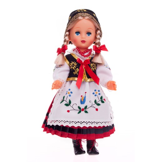 Lalka ludowa - kaszubski strój regionalny - 30 cm folkstar-pl rozowy aksamitne