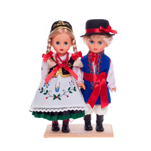 Para kaszubska - lalki ubrane w kaszubskie stroje ludowe - 30 cm folkstar-pl pomaranczowy aksamitne