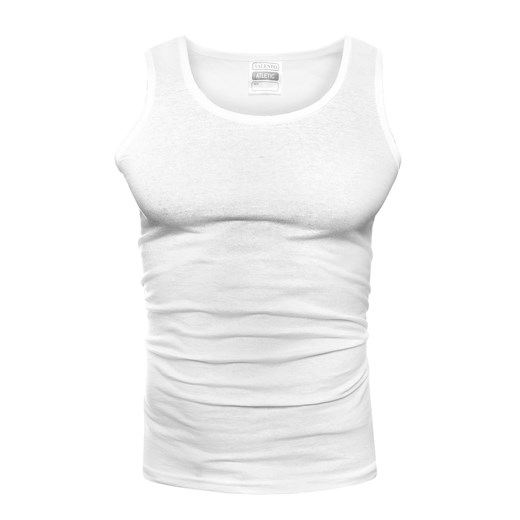 Koszulka bezrękawnik am13 - biała ze sklepu Risardi w kategorii T-shirty męskie - zdjęcie 145506601