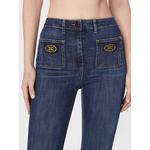 Jeansy damskie granatowe Elisabetta Franchi