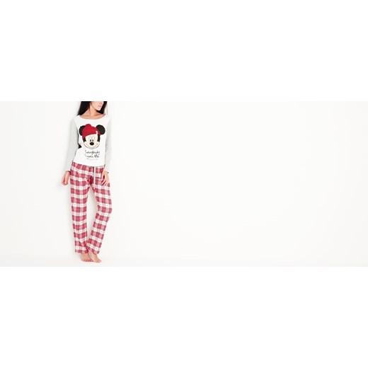 PIŻAMA Z NADRUKIEM MICKEY MOUSE reserved rozowy nadruki