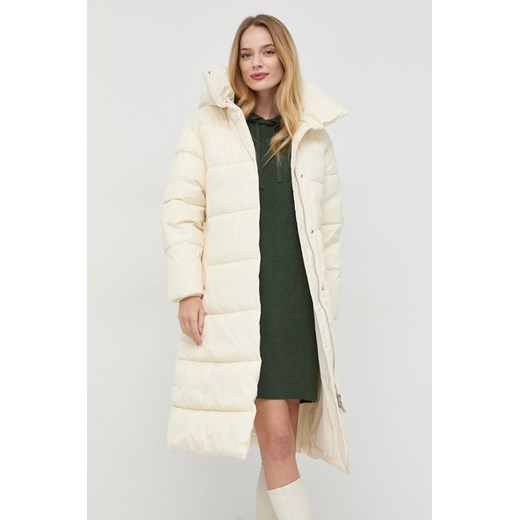 Trussardi kurtka damska kolor beżowy zimowa ze sklepu ANSWEAR.com w kategorii Kurtki damskie - zdjęcie 145754514