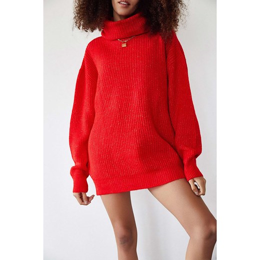 Sweter w kolorze czerwonym Lycalia onesize Limango Polska promocja