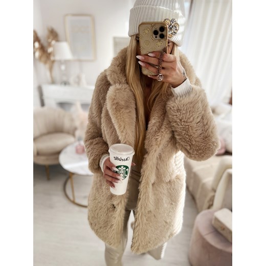 Płaszcz futro beżowy Tendre H267 L/40 Charlotte Fashion