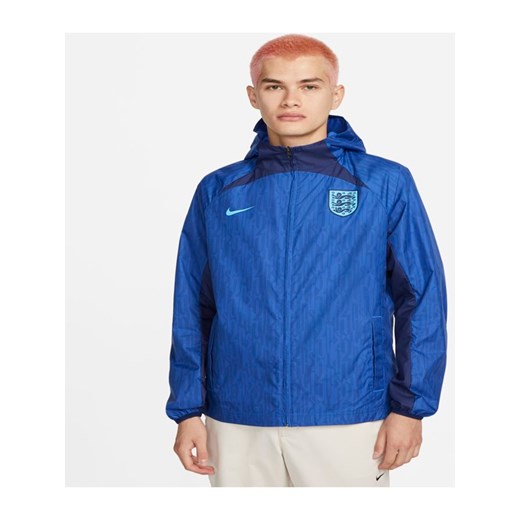 Męska kurtka piłkarska z zamkiem na całej długości Anglia AWF - Niebieski Nike M Nike poland