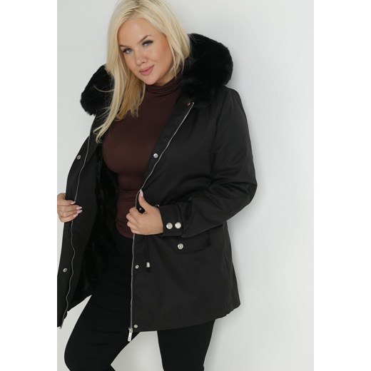 Parka damska Born2be casual z nylonu 
