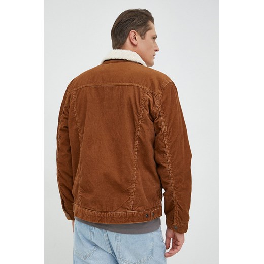 GAP kurtka sztruksowa kolor brązowy przejściowa Gap XL ANSWEAR.com