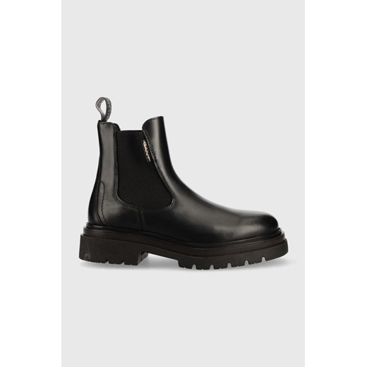 Czarne buty zimowe męskie Gant casualowe jesienne