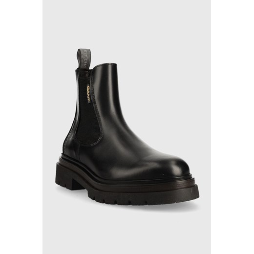 Buty zimowe męskie Gant bez zapięcia skórzane casualowe