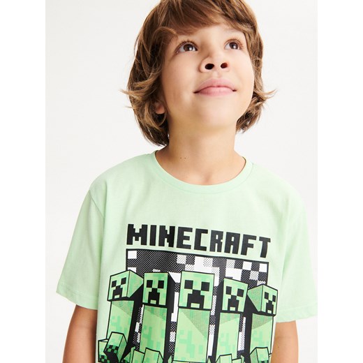 Reserved - T-shirt oversize Minecraft - Zielony Reserved 122 (6-7 lat) Reserved