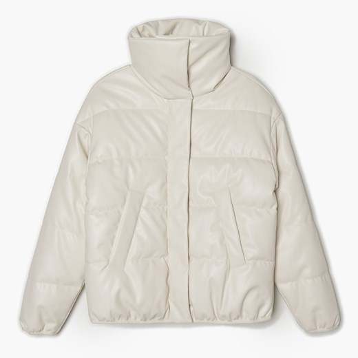 Cropp - Kurtka puffer - Kremowy Cropp S Cropp