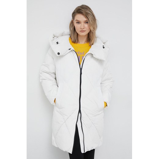 Geox kurtka damska kolor biały zimowa ze sklepu ANSWEAR.com w kategorii Kurtki damskie - zdjęcie 145974010