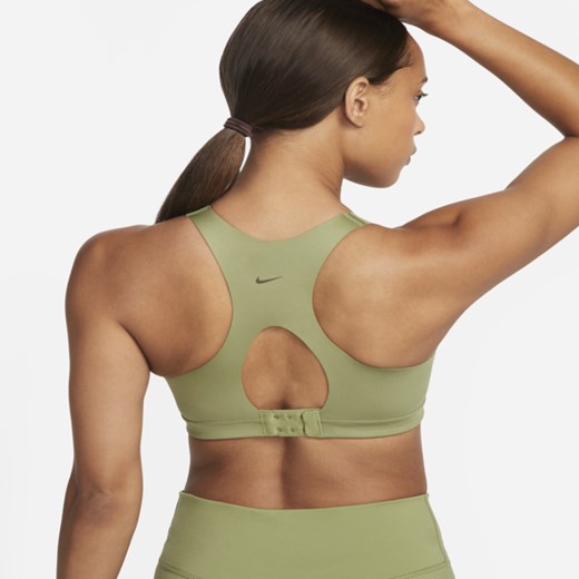 Damski stanik sportowy z wkładkami i zamkiem z przodu zapewniający wysokie Nike XL (F-G) Nike poland