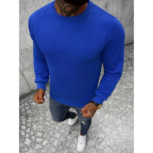 Bluza męska kobaltowa OZONEE JS/2001-10Z ze sklepu ozonee.pl w kategorii Bluzy męskie - zdjęcie 146028521