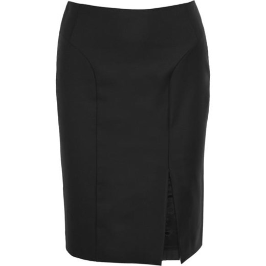 Super 100 wool-twill skirt net-a-porter czarny spódnica