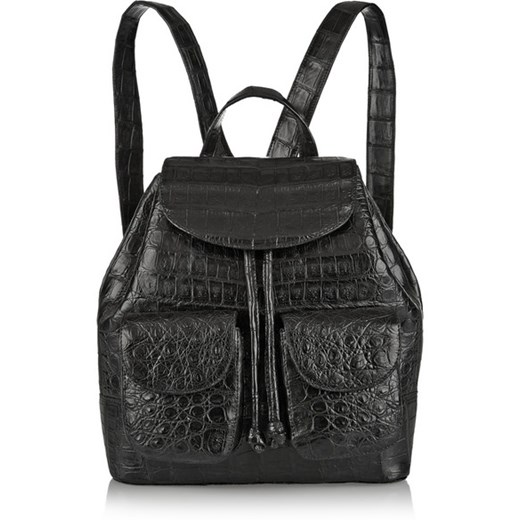 Glossed-crocodile backpack