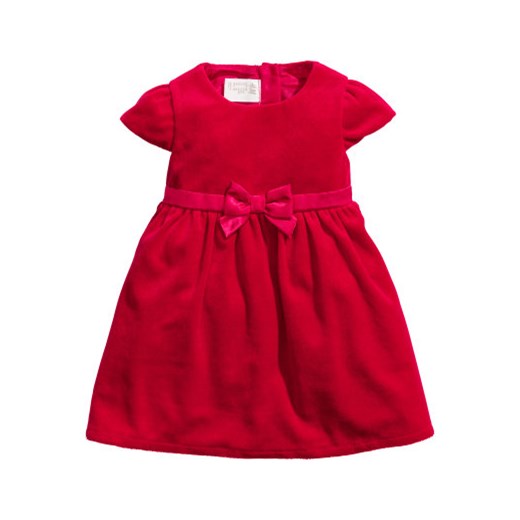  Aksamitna sukienka  h-m czerwony kokardka