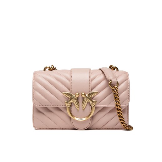 Pinko Torebka PINKO-Love Mini Icon Chevron Różowy Pinko 00 MODIVO