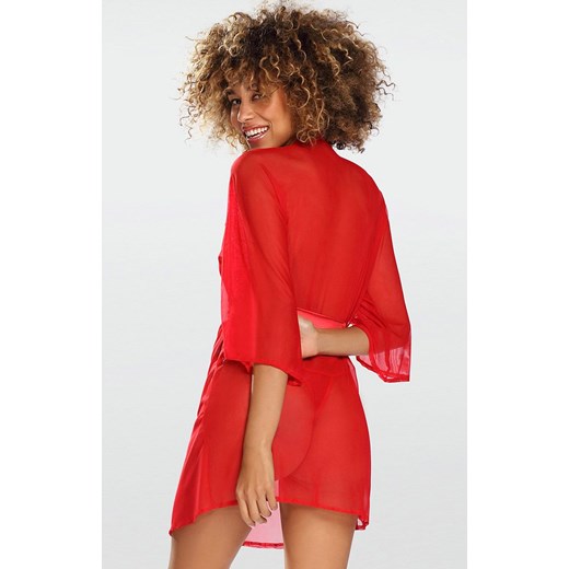 Muriel podomka/szlafrok, Kolor czerwony, Rozmiar XS, DKaren ze sklepu Intymna w kategorii Szlafroki damskie - zdjęcie 146104772