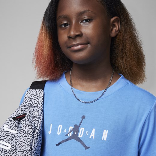 T-shirt dla dużych dzieci z grafiką Jordan Jumpman Sustainable - Niebieski Jordan M Nike poland