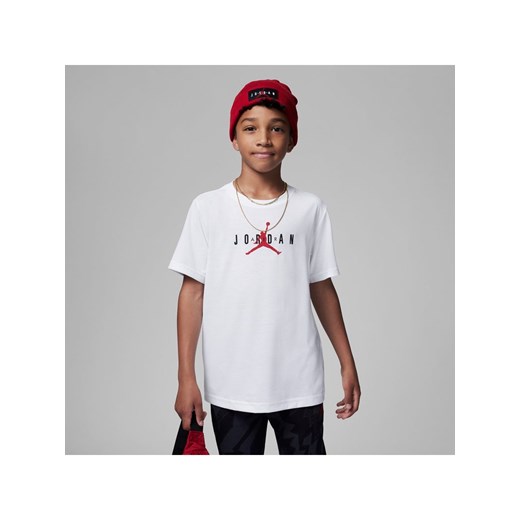 T-shirt dla dużych dzieci z grafiką Jordan Jumpman Sustainable - Biel Jordan M Nike poland