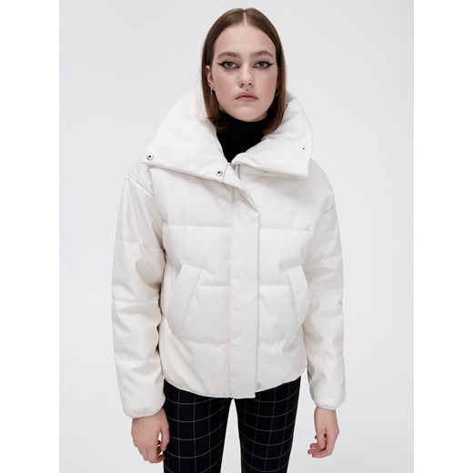 Cropp - Kurtka puffer - Kremowy Cropp L Cropp