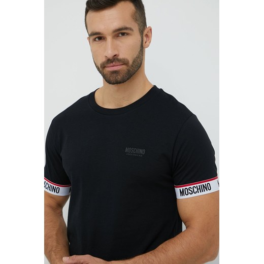 Moschino Underwear t-shirt bawełniany kolor czarny z aplikacją L ANSWEAR.com