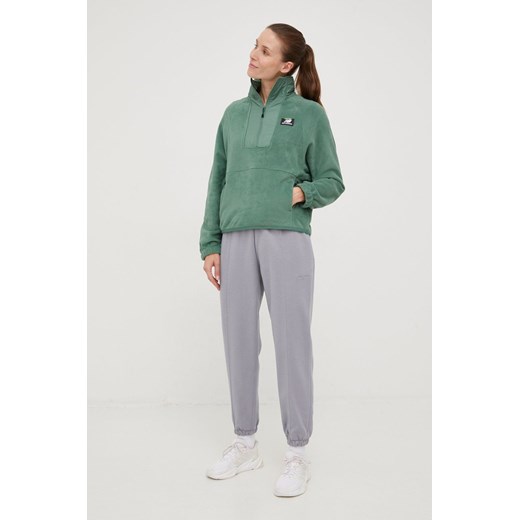 New Balance bluza damska kolor zielony gładka New Balance M ANSWEAR.com