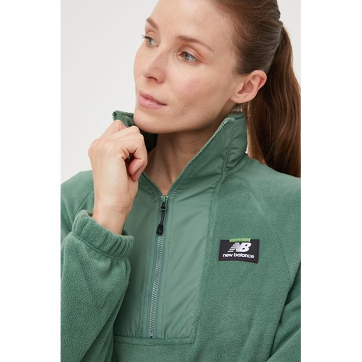 New Balance bluza damska kolor zielony gładka New Balance S ANSWEAR.com