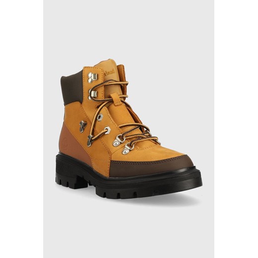 Timberland workery Cortina Valley Hiker WP damskie kolor brązowy na płaskim Timberland 40 ANSWEAR.com