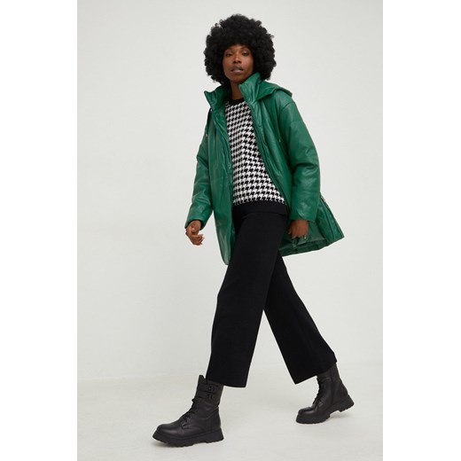 Answear Lab kurtka damska kolor zielony zimowa oversize Answear Lab XL ANSWEAR.com