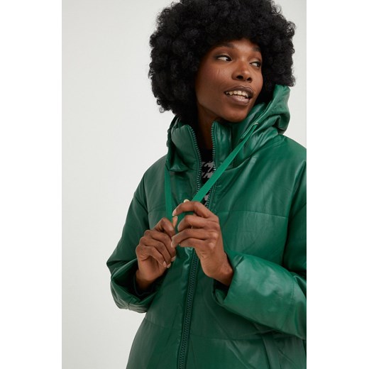 Answear Lab kurtka damska kolor zielony zimowa oversize Answear Lab XL ANSWEAR.com
