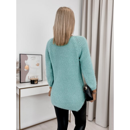 Sweter damski Ubra casual z okrągłym dekoltem 