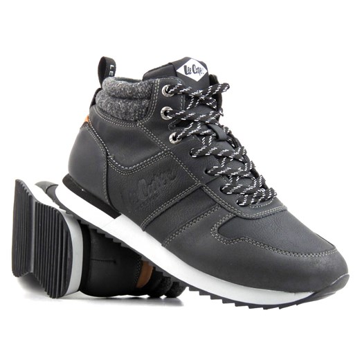 Sneakersy męskie zimowe, ocieplane - LEE COOPER 22-31-1460M, czarne ze sklepu ulubioneobuwie w kategorii Buty zimowe męskie - zdjęcie 146226322