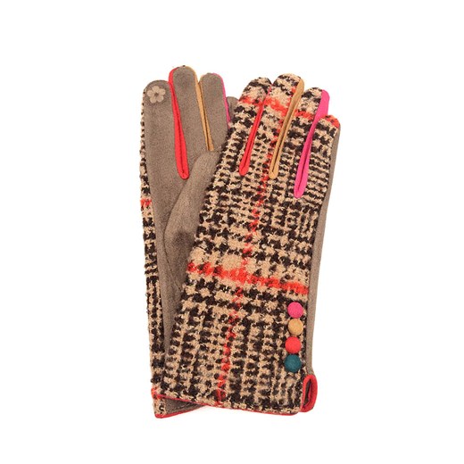 Rękawiczki w kolorze jasnobrązowym ze wzorem Inka Brand onesize Limango Polska okazja