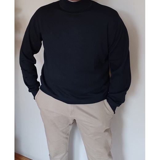 Golf męski bawełniany czarny ze sklepu ATELIER-ONLINE w kategorii Swetry męskie - zdjęcie 146247133