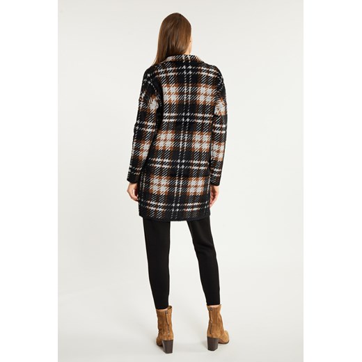 Wzorzysty płaszcz o luźnym kroju M wyprzedaż MONNARI