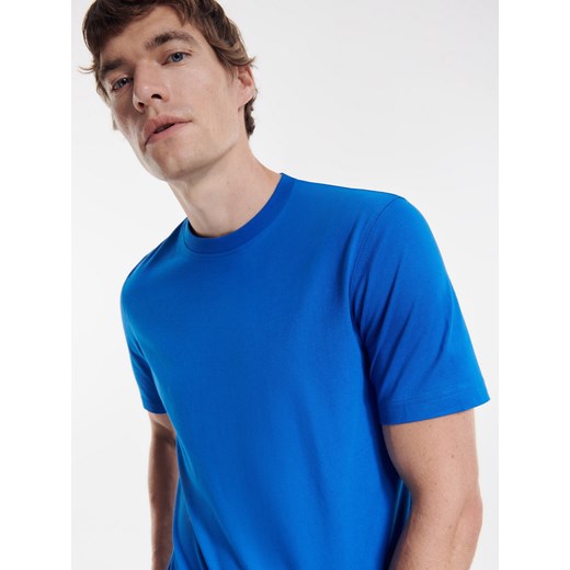Reserved - PREMIUM T-shirt regular z merceryzowanej bawełny organicznej - Reserved XL Reserved