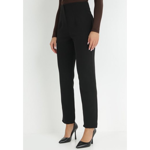 Czarne Spodnie Cygaretki High Waist Caphe ze sklepu Born2be Odzież w kategorii Spodnie damskie - zdjęcie 146334992