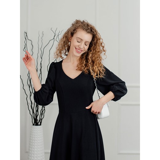 Czarna sukienka midi Azuri Azuri M Eye For Fashion