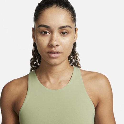 Damska koszulka bez rękawów o skróconym kroju Nike Yoga Dri-FIT Luxe - Zieleń Nike XL Nike poland