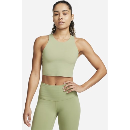 Damska koszulka bez rękawów o skróconym kroju Nike Yoga Dri-FIT Luxe - Zieleń Nike S Nike poland