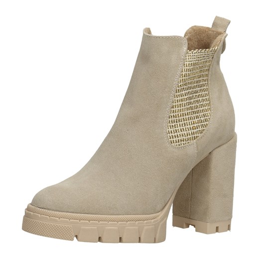Suzana botki beżowe eleganckie 