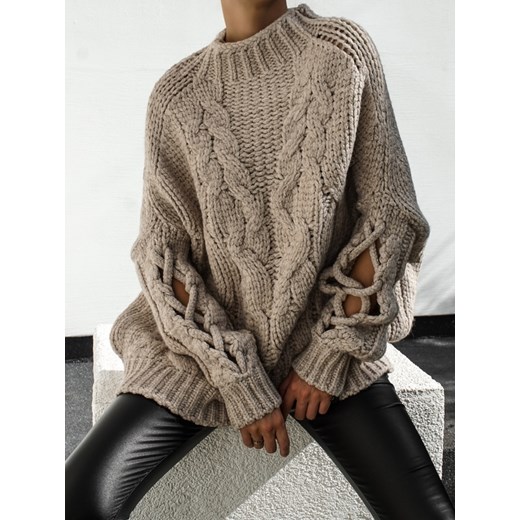 Sweter Sheridan Beżowy Lisa Mayo UNI Lisa Mayo