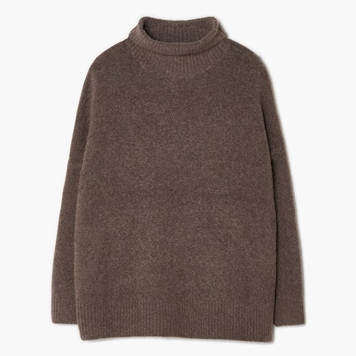 Cropp - Melanżowy sweter oversize - Brązowy Cropp Uniwersalny Cropp