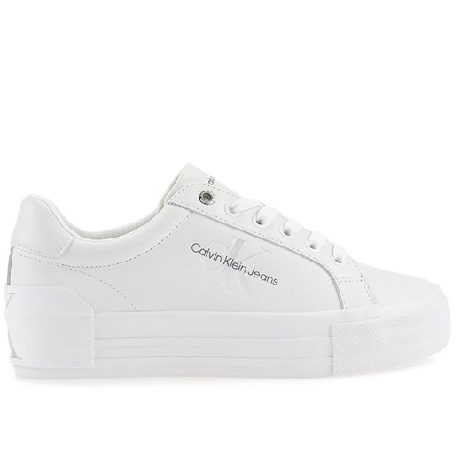 Buty Calvin Klein Jeans Vulc Flatform Bold Lth YW0YW00821-0K8 - białe ze sklepu streetstyle24.pl w kategorii Buty sportowe damskie - zdjęcie 146398652